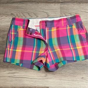 J. Crew Multicolor Plaid Women's Shorts 100% Cotton